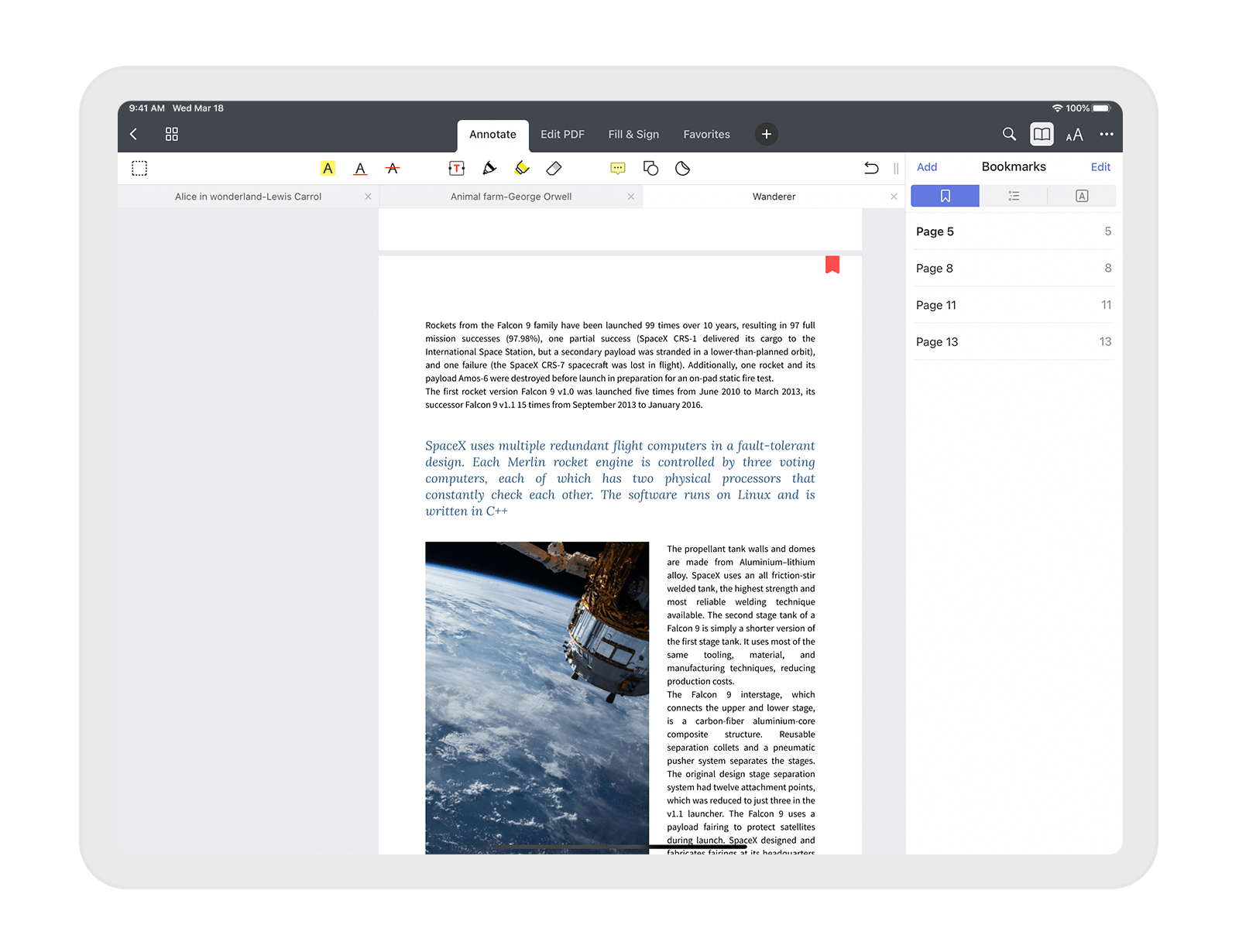 Глави з закладками під час читання на iPhone та iPad